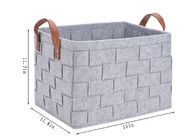 Collapsible Light Grey 3mm Felt Storage Boxes For Toys