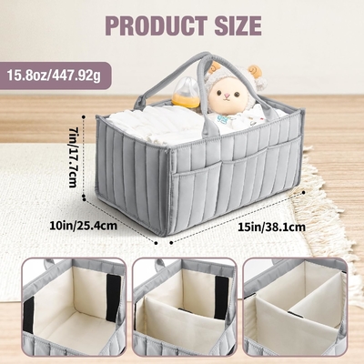 Starry Sky Grey Cotton Storage Boxes for Stylish Nursery Organization
