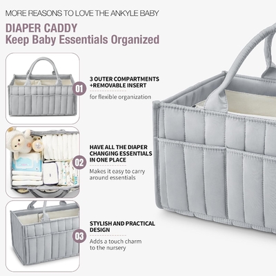 Starry Sky Grey Cotton Storage Boxes for Stylish Nursery Organization