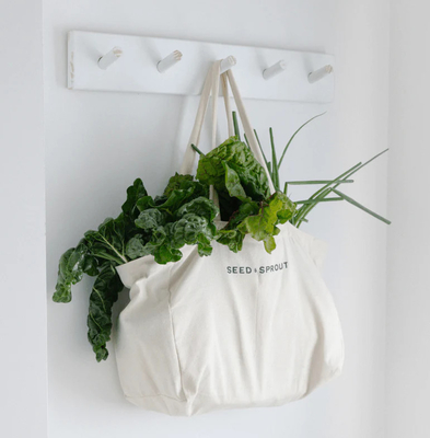 Versatile Canvas Grocery Tote Bag with Pockets Organic Cotton Reusable Stylish