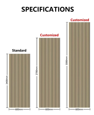 High Quality Sound Absorption Wall Panels MDF Akupanel Wood Slatted Wall Acoustic Panels For Interior Decoration