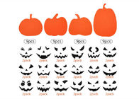 Diy 1pc/Bag Felt Halloween Decoration Pumpkin Face Stickers