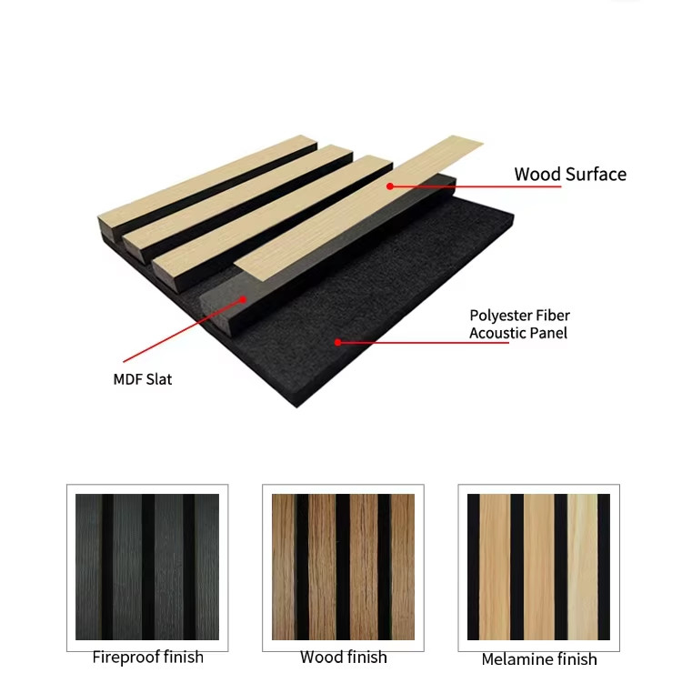 High Quality Sound Absorption Wall Panels MDF Akupanel Wood Slatted Wall Acoustic Panels For Interior Decoration